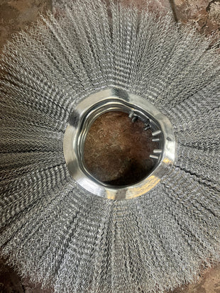 Spazzola ondulata in acciaio.